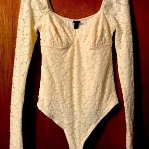 Ivory Thong Bodysuit by Wild Fable.